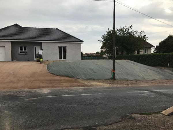 POSE DE GEOTEXTILE ET COMPACTAGE CHEMIN D'ACCES